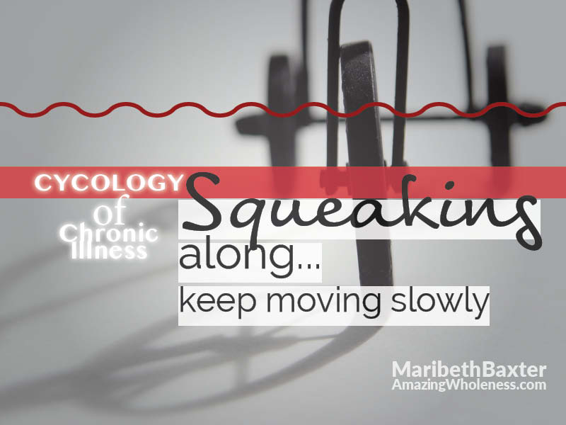 cycology of chronic illness - keep squeaking along, keep moving slowly