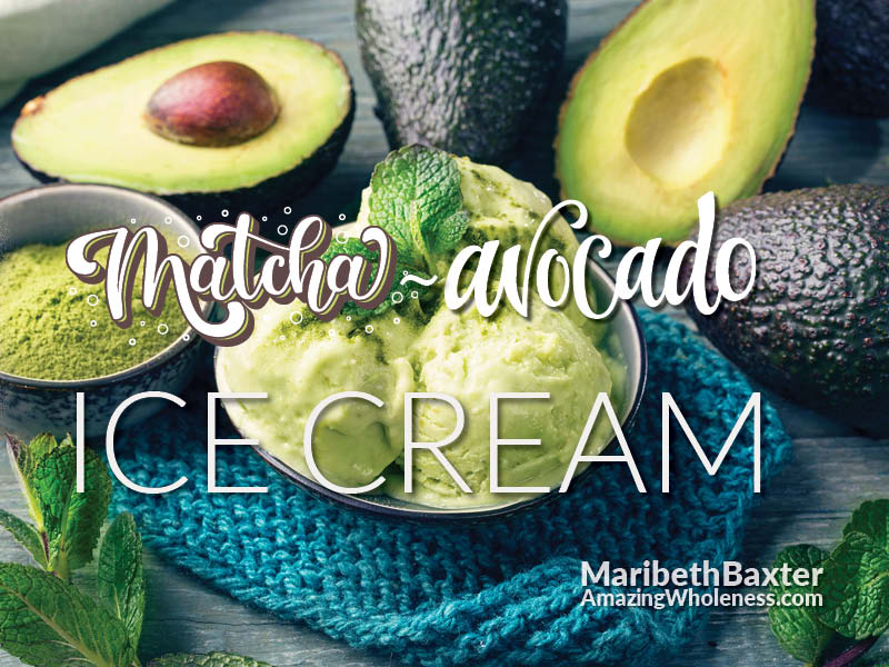 Addicting avocado matcha ice cream, dairy-free and sugar-free