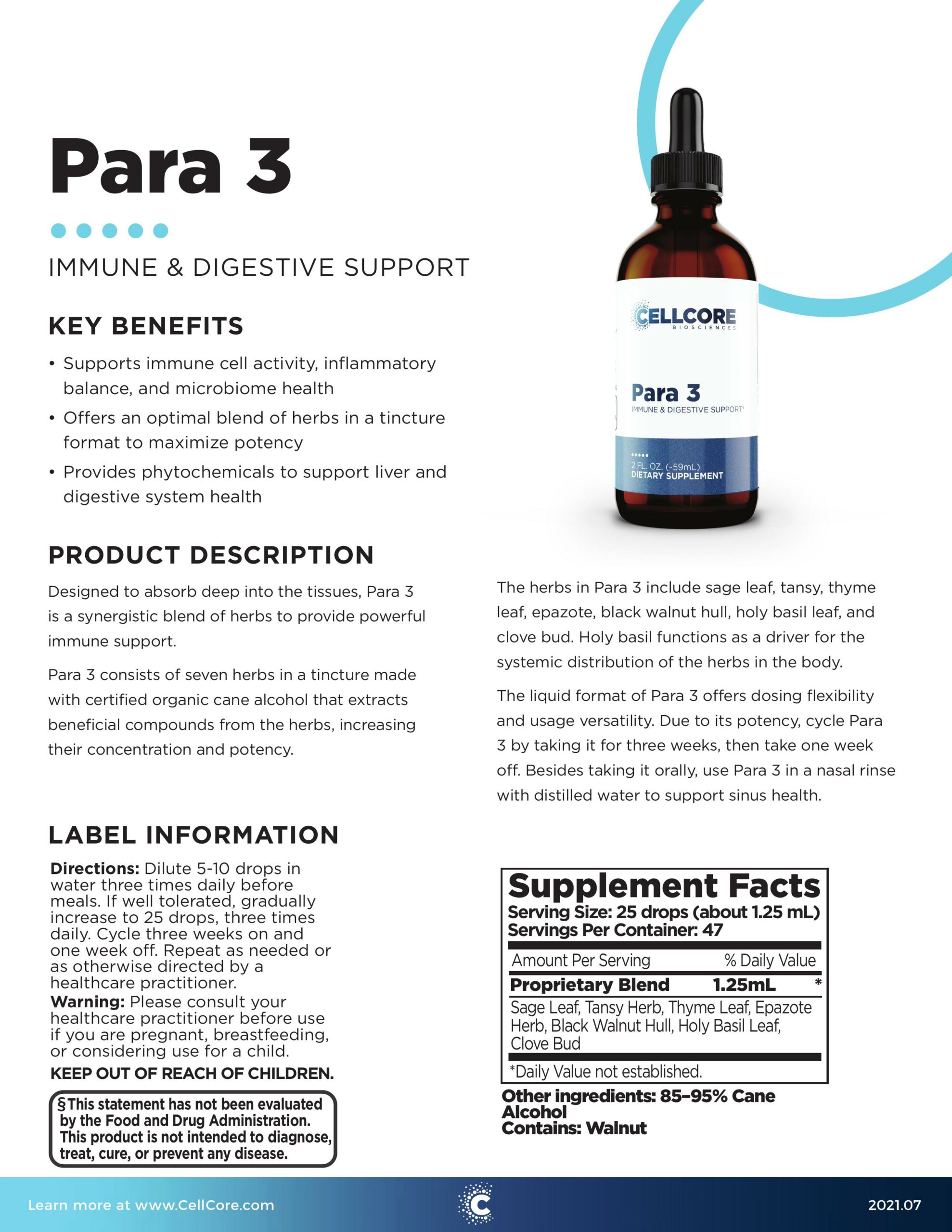 1639425698_CellCore_Sell Sheet_Para3 Amazing Wholeness LLC